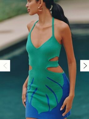 Celandine Anthropologie cut out mini dress size L